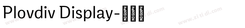 Plovdiv Display字体转换